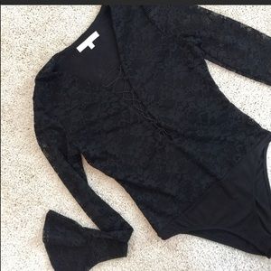 Long sleeve lace bodysuit